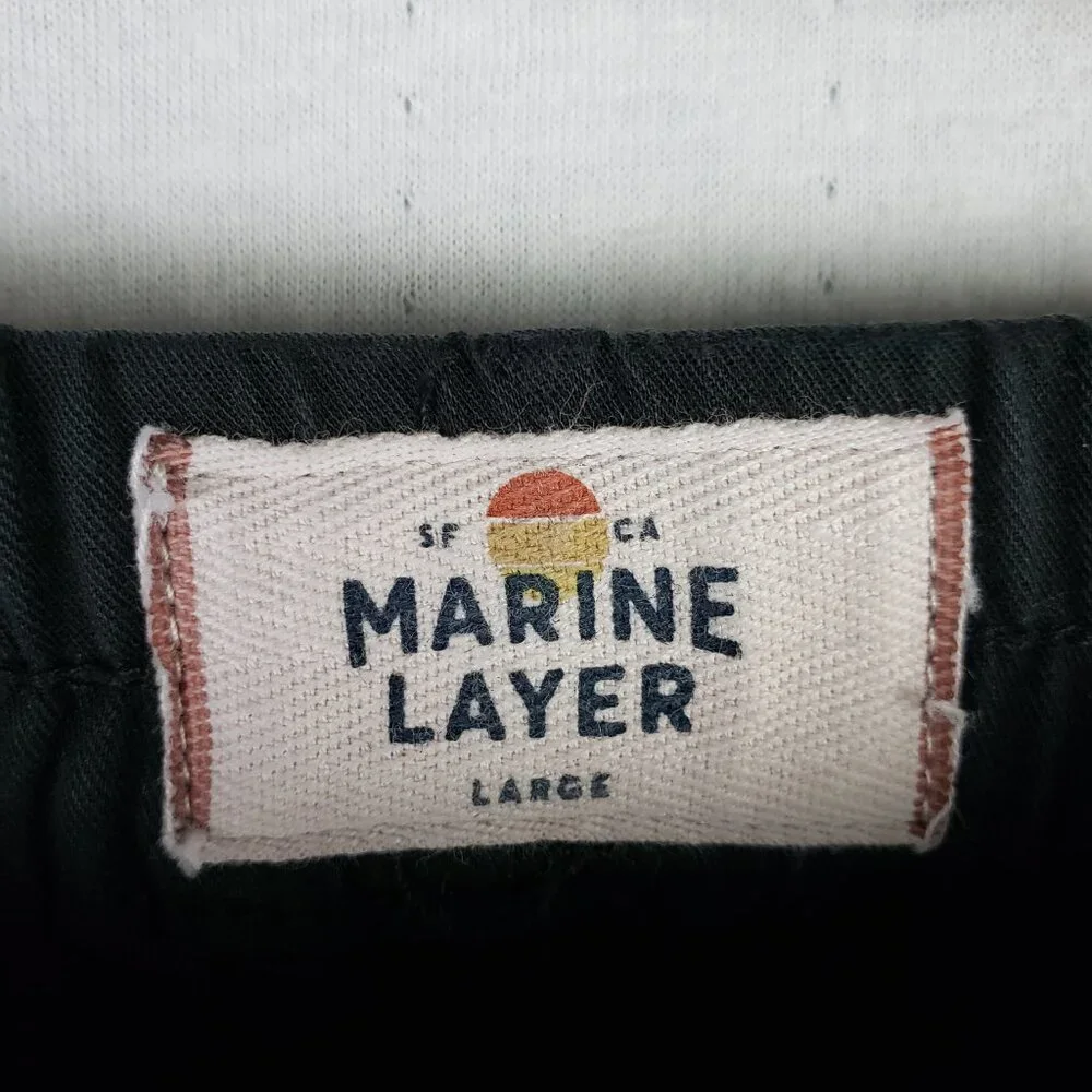 Marine Layer Allison Pants Trousers Black size L Minimalist Casual Sustainable - Picture 4 of 13